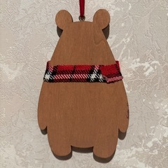 木製くま飾り クリスマス飾りではないですがの画像