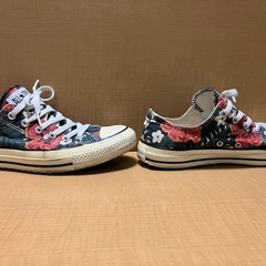 コンバース オールスター スニーカー 花柄 ローカット　2の画像