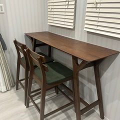 テーブル　椅子2脚　セットの画像