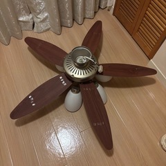 丸善電機 6灯シーリングファン リモコン付き　 照明器具 ライト リビング シーリングファン 天井照明
の画像