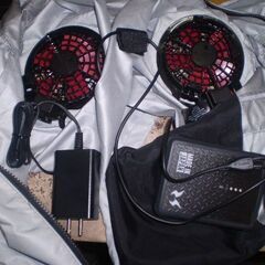 ワークマン　ウィンドコア　遮熱半袖ジャンパー　Lサイズ　WZ6700　空調服　空調風神服用 ファン＆バッテリー12Vセットの画像