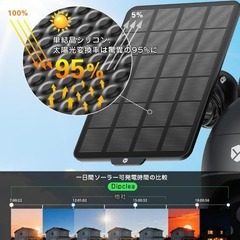 防犯カメラ 屋外 ソーラー 4k wifi 監視カメラ ワイヤレス 電源不要の画像