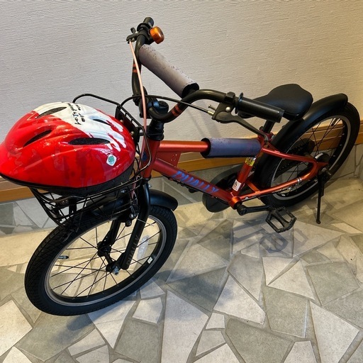 【お譲り先決定】子供自転車　あさひ　デューリー　18インチ　ヘルメットつき　