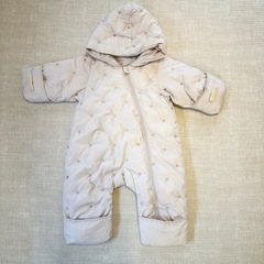 【petit main】 プティマイン ハート刺しゅうキルトジャンプスーツ 80cmの画像