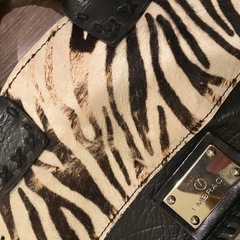 ハラコ本革ミニショルダーバッグ　ダメージありの画像