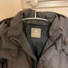 nano ダウンジャケット グレー　フード付きの画像