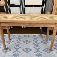 ラタン　ベンチ　椅子　ナチュラル　韓国の画像