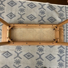 ラタン　ベンチ　椅子　ナチュラル　韓国の画像