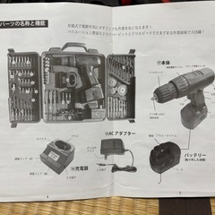 電動ドリルドライバーセット　コードレス
の画像