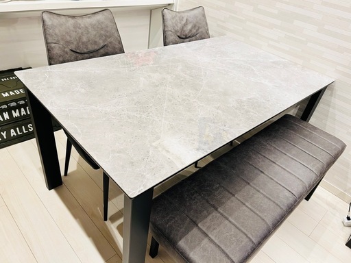 ダイニングテーブル セット ダイニングチェア ベンチ ４点セット