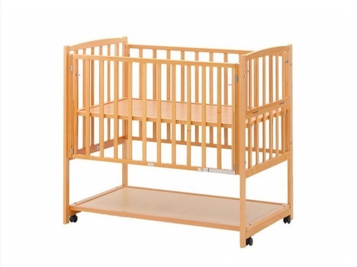 ヤマサキ　ハイタイプ　ベビーベッド　ツーオープン　標準サイズ