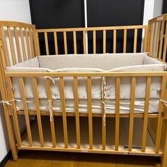 ヤマサキ　ハイタイプ　ベビーベッド　ツーオープン　標準サイズの画像