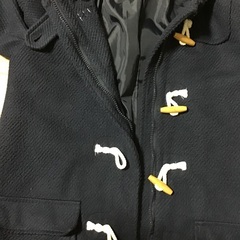 ネイビー ダッフルコート フード付きの画像