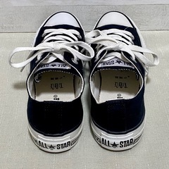 【新品級】コンバース オールスター ロゴテープ SC OX 黒 23.5cmの画像