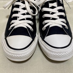 【新品級】コンバース オールスター ロゴテープ SC OX 黒 23.5cmの画像