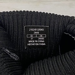 【新品級】ZARA リブ付き フラットアンクルブーツ 24.0cm EU37 黒の画像