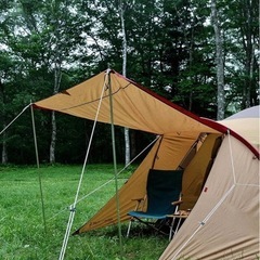 スノーピークsnow peakテント  アメニティドームL セット(マット＋グランドシート＋アップライト ポール)の画像