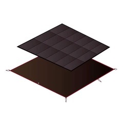 スノーピークsnow peakテント  アメニティドームL セット(マット＋グランドシート＋アップライト ポール)の画像