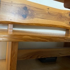 木製ダイニングテーブルとベンチお譲りしますの画像