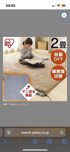 ホットカーペット　アイリスオーヤマ  2畳　新品未使用　