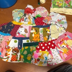 70〜100くらい　レトロビンテージ　シーツリメイク　ベビー服の画像