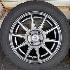 2023年製！グッドイヤー ICENAVI7 165/65R14 + ロクサーニSP10 4穴-100/1シーズン使用の画像