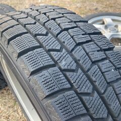 スタッドレス コンパクトカー なんでも使えます‼️ 185/60R15 東北東北6県無料配送対応‼️爆安‼️最終値下げ‼️②超超超バリ溝❗ 国産 ダンロップ製‼️ アルミ付き 国産 タイヤ !!　スタッドレス の画像