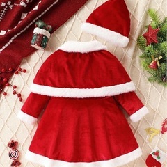 【新品】110cm サンタクロース ワンピース 女の子の画像