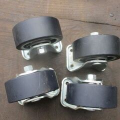 .4本セット.KH型 重荷重用固定キャスター YODONO KH-130 ヨドノ キャスター  アルミ製ウレタン 重量台車. 据付.重量鳶.の画像