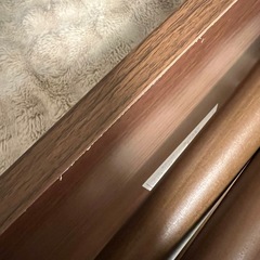 折りたたみテーブル ブラウン 幅80×奥行40×高60の画像