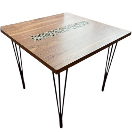 高級】マナベインテリアハーツ 80テーブル タイルⅡ（D）モダン 木製