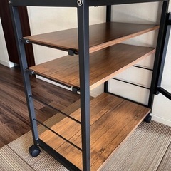 ウォールナット色　折りたたみ式　デスクの画像