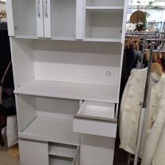 2023年7月3日製造　2分割になるので車に積めます　ニトリ　食器棚　キッチンボード　電子レンジ　炊飯器　オーブンレンジ　トースター　レンジ台の画像