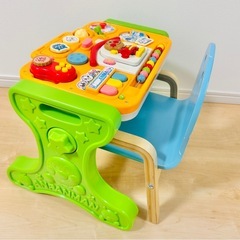 アンパンマン  よくばりテーブル　きこりのいす　セット
の画像