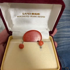 Mikimoto コーラルフープイヤリングの画像
