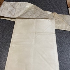 正絹 名古屋帯 九寸 銀箔に鱗模様の画像