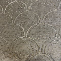 正絹 名古屋帯 九寸 銀箔に鱗模様の画像