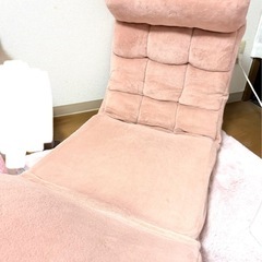 【取りに来ていただける方限定】座椅子 3WAY ふわもこ 42段階 リクライニング コンパクト 折りたたみ 1人掛け ソファー かわいいの画像