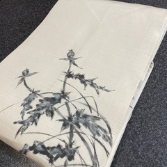 未使用 正絹 名古屋帯 九寸 作家物の画像