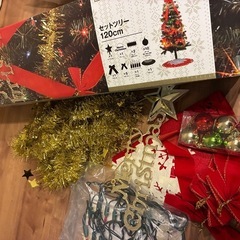 クリスマスツリー120センチ➕オーナメントの画像