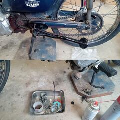 フルメンテ車 スーパーカブ50 カスタム セル付き4速 C50 鉄カブ 滋賀守山の画像