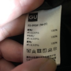 美品！GU3Ｌ黒フード付きジャンバーの画像