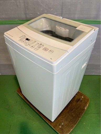 ニトリ 洗濯機 縦型全自動 NTR60 (6.0kg/ホワイト) 中古 ガラス扉 ステンレス槽 風乾燥機能 (2019年製）#207
