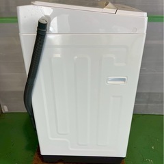 ニトリ 洗濯機 縦型全自動 NTR60 (6.0kg/ホワイト) 中古 ガラス扉 ステンレス槽 風乾燥機能 (2019年製）#207の画像