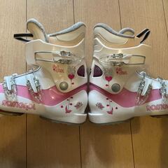 ジュニアスキー板130ｃｍ：スキーブーツ22.5ｃｍ：２点セットの画像