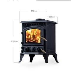 新品 鋳鉄薪ストーブ アンティーク 調理可 耐熱ガラス 高蓄熱 暖炉 キャンプ 小屋の画像