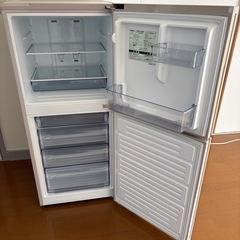 【中古、美品】2020年製TWINBIRD 2ドア冷蔵庫 146L KHR-EJ15 ハーフ＆ハーフの画像