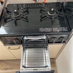 リンナイ　LPガス用ガス台　2口+グリルの画像