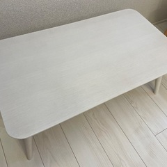 白折りたたみローテーブルの画像