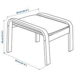 IKEA ポエング　チェア&オットマンの画像